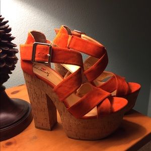 Suede Sienna Chunky Heel